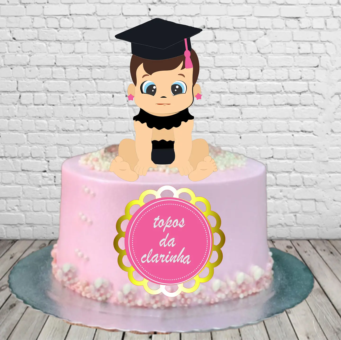 Arquivo de Corte Topo de Bolo Formatura Menina ABC - Mesversário 20 1
