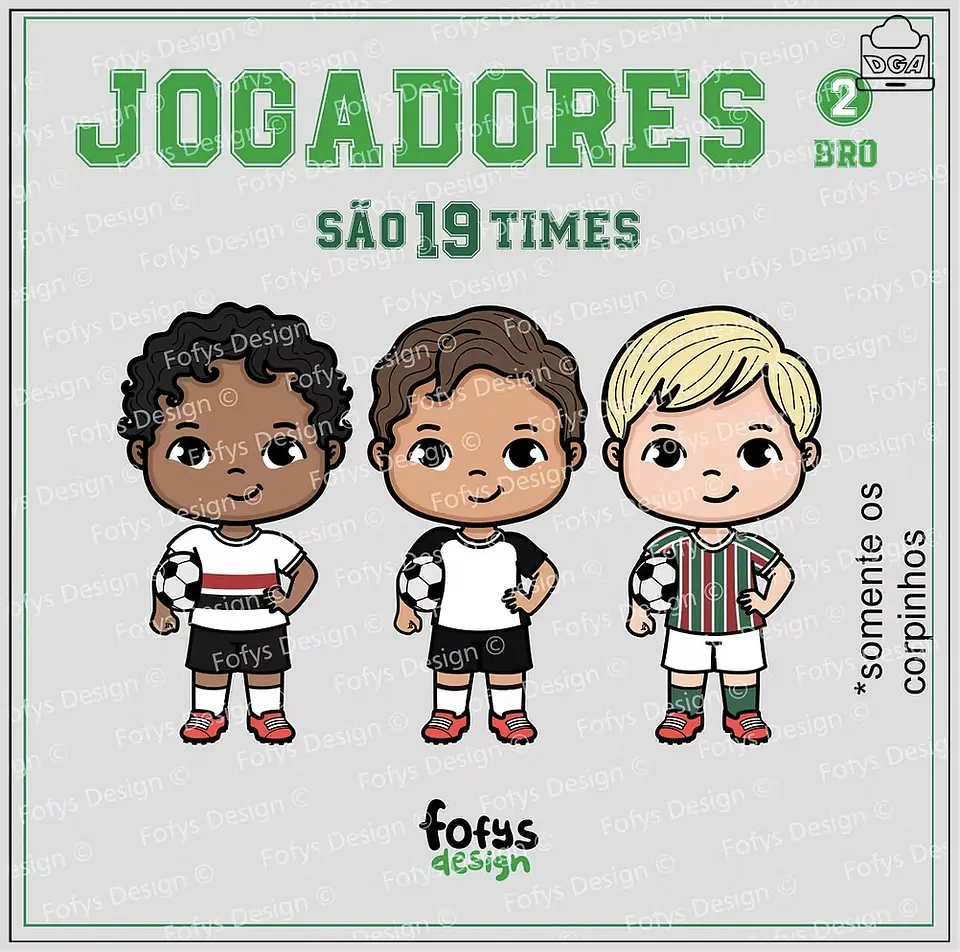 Kit Digital Jogadores 2 Bro Bola No Braço 81 1
