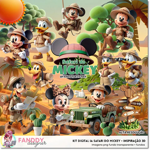 Kit Digital Mickey Safari 210