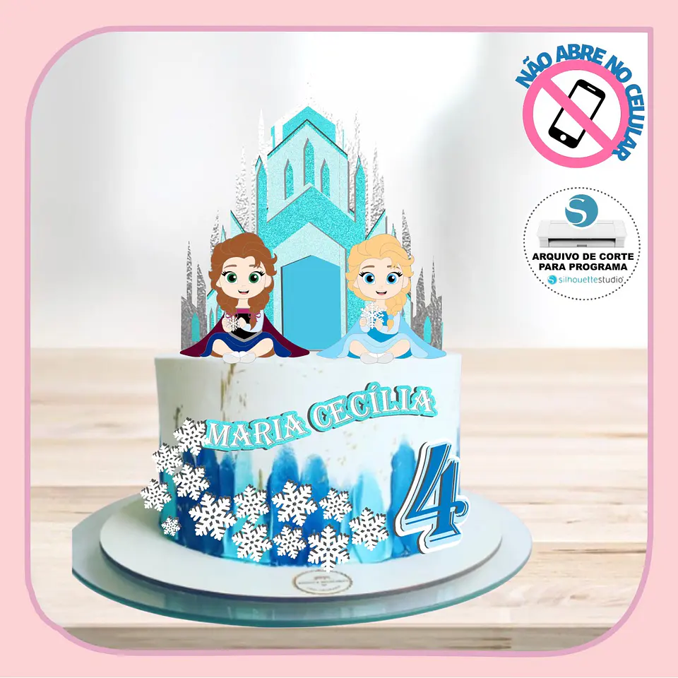 Arquivo de Corte Topo de Bolo Frozen 52 1