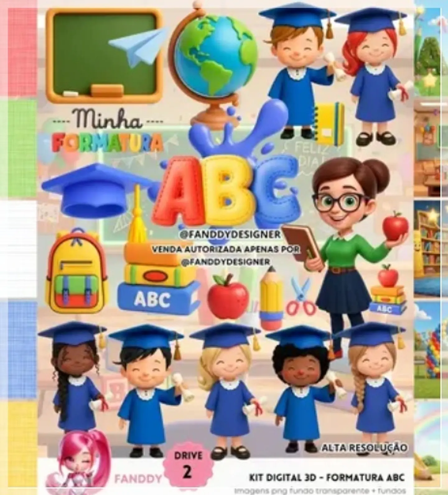 Kit Digital Formatura Abc 3d 142 1