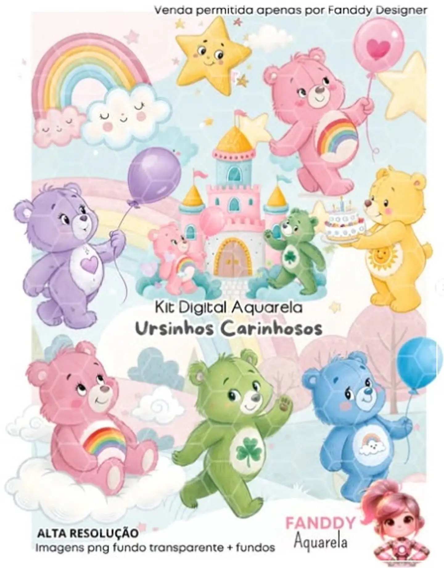 Kit Digital Ursinhos Carinhosos 338 1
