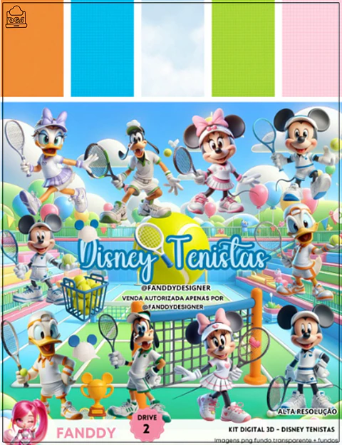 Kit Digital Disney Tenista 117