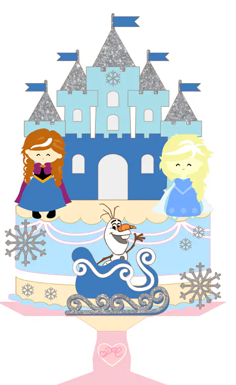 Arquivo de Corte Topo de Bolo Frozen 30