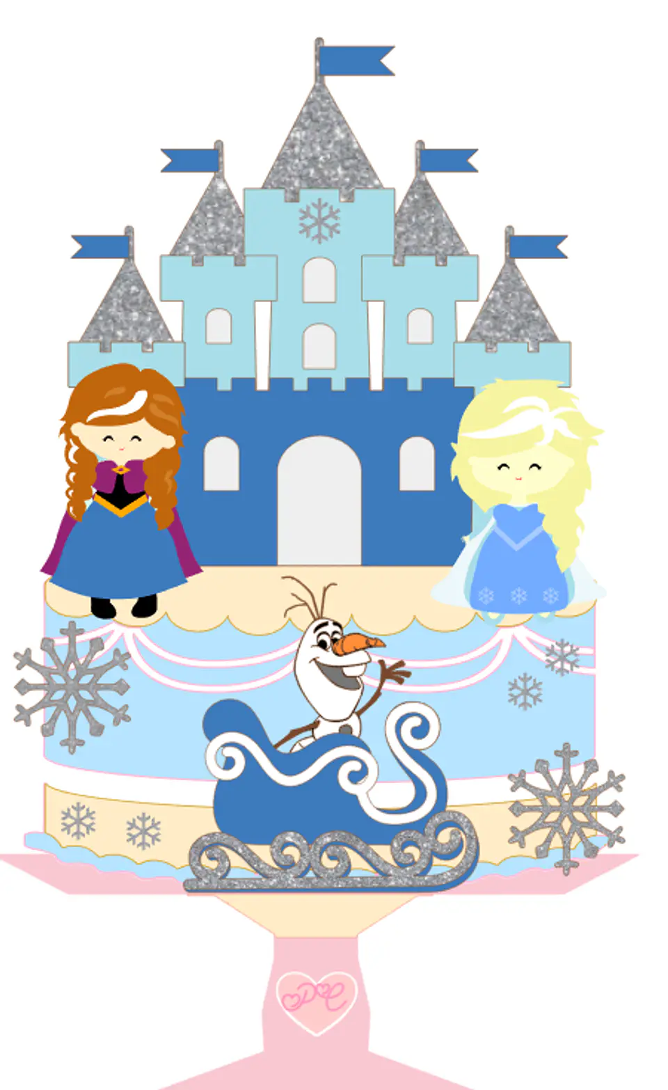 Arquivo de Corte Topo de Bolo Frozen 30 1