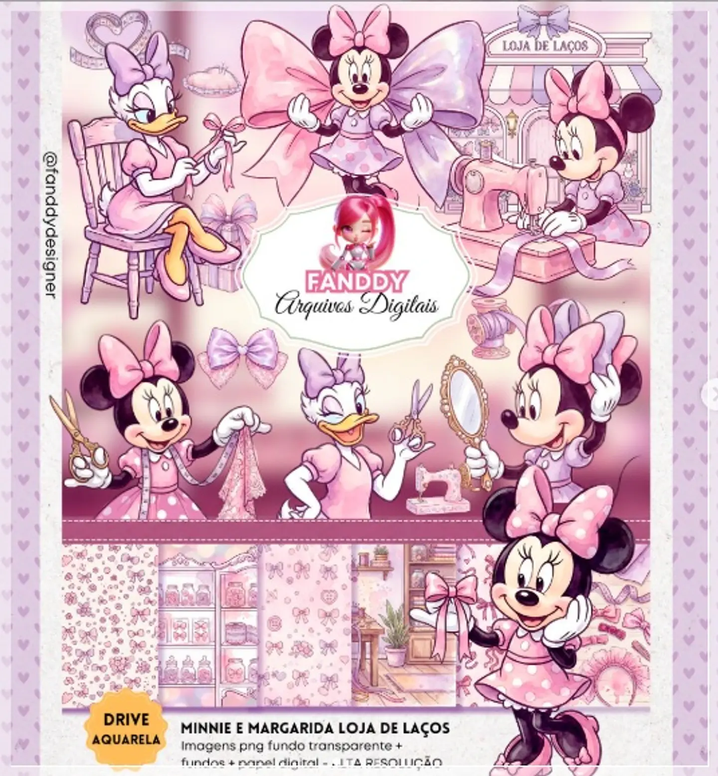 Kit Digital Minnie e Margarida Loja de Laços 218 1