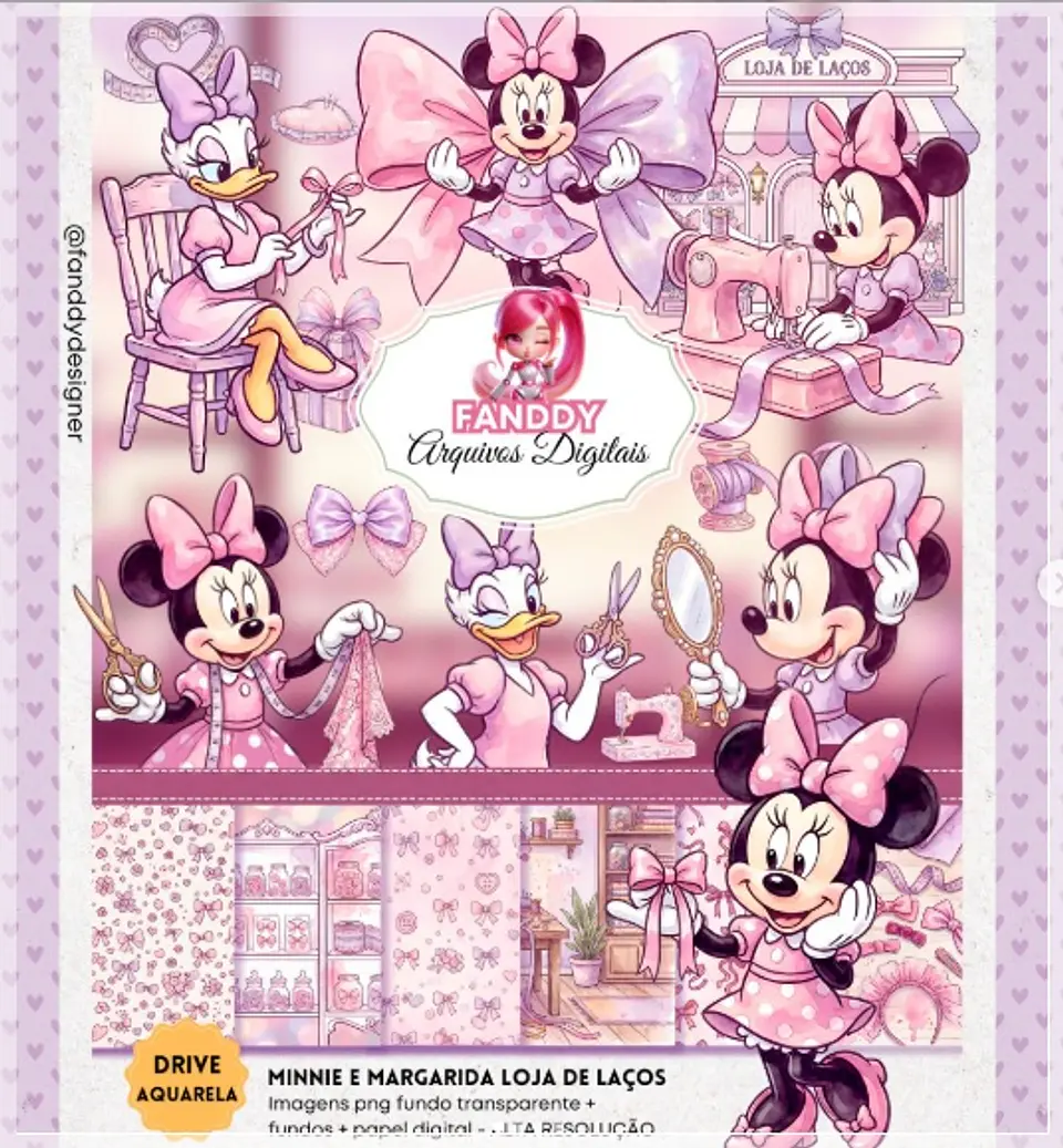 Kit Digital Minnie e Margarida Loja de Laços 218 1