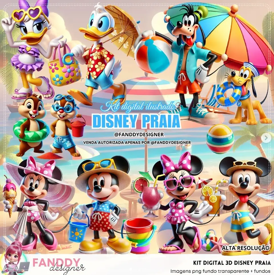 Kit Digital Mickey Praia 209 1