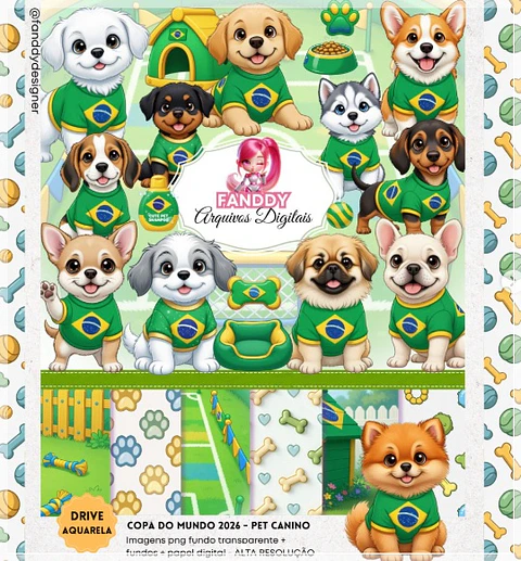 Kit Digital Copa Mundo Pet Canino 91