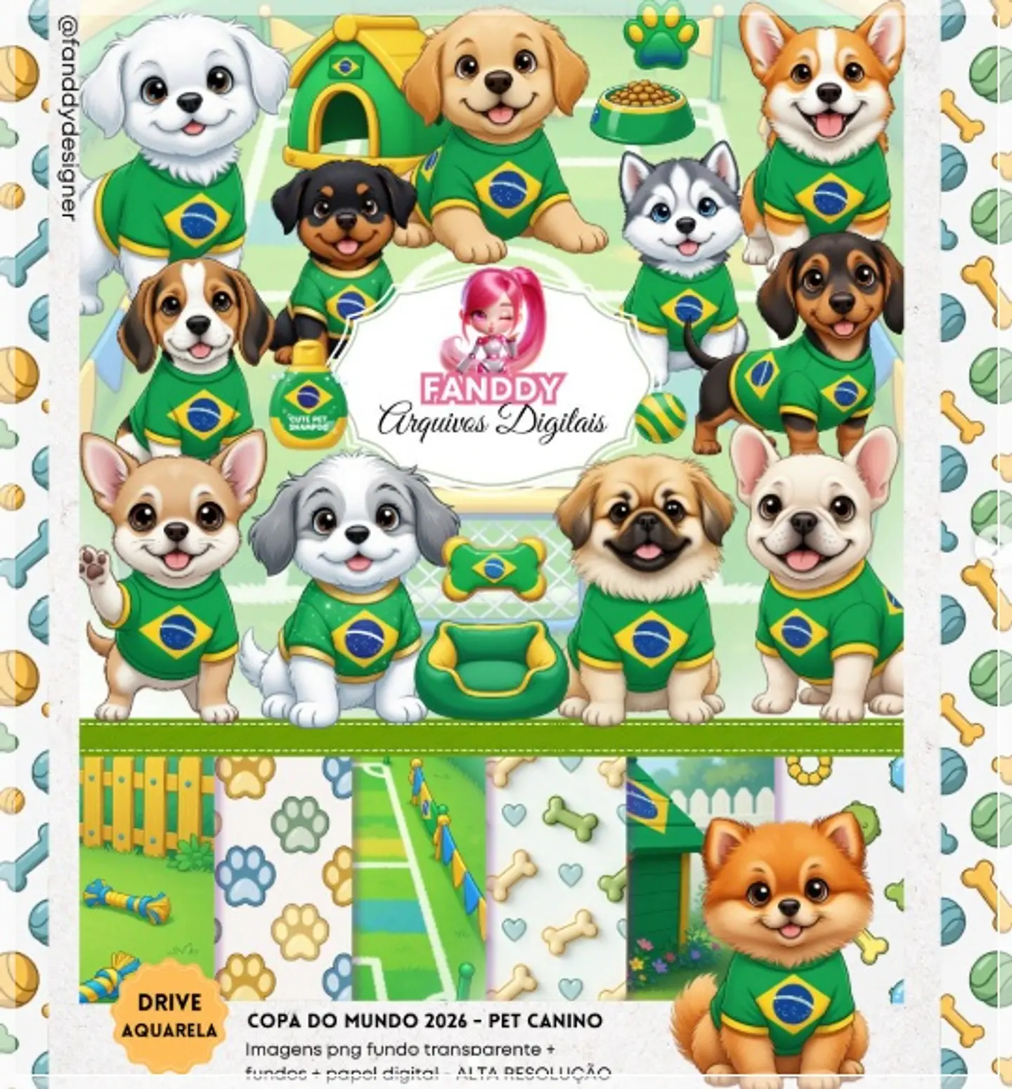 Kit Digital Copa Mundo Pet Canino 91 1