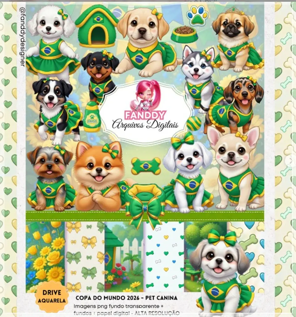 Kit Digital Copa Mundo Pet Canina 90 1