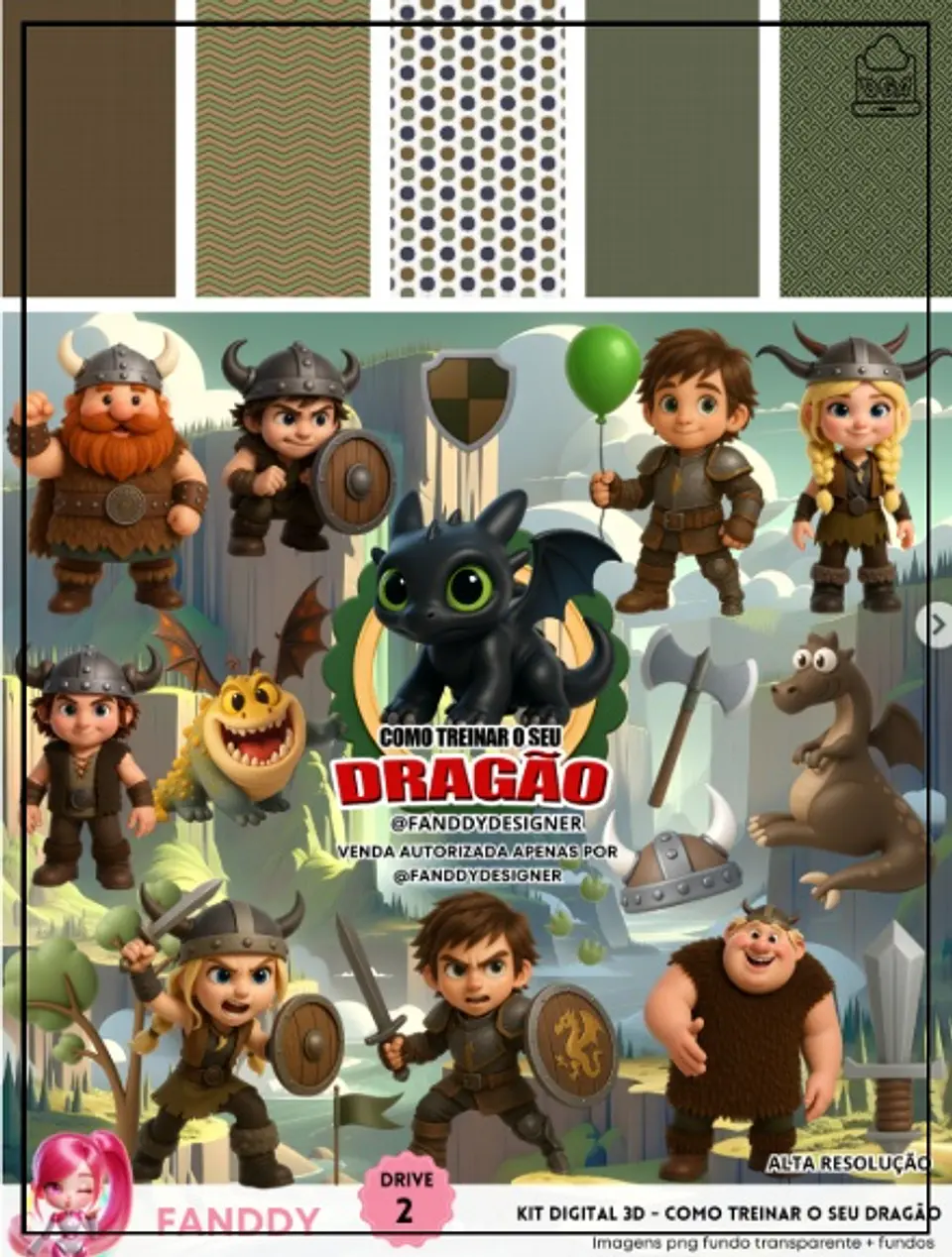 Kit Digital Como Treinar Seu Dragão 3d 86 1