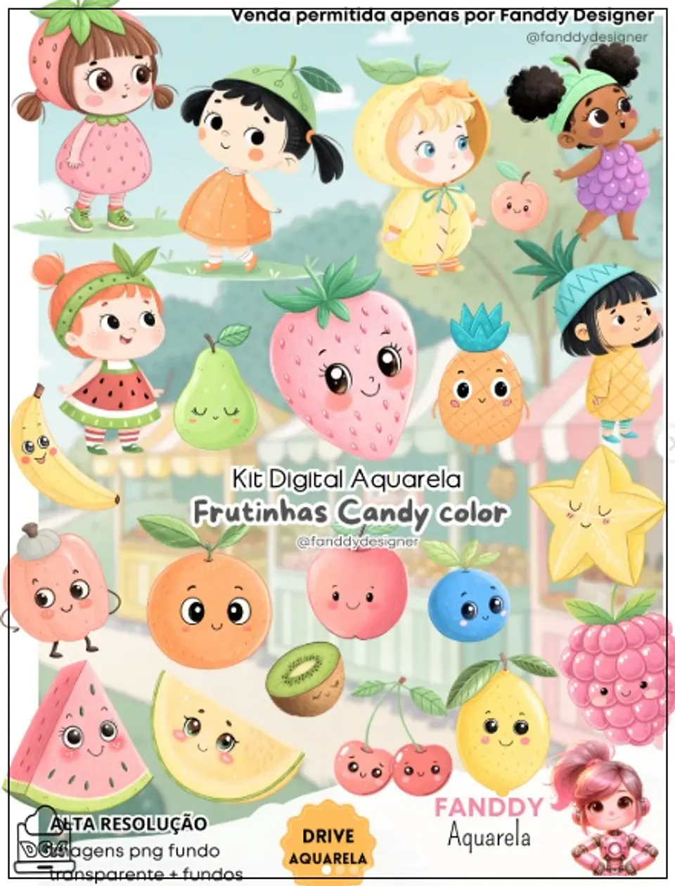 Kit Digital Frutinhas Candy 145 1