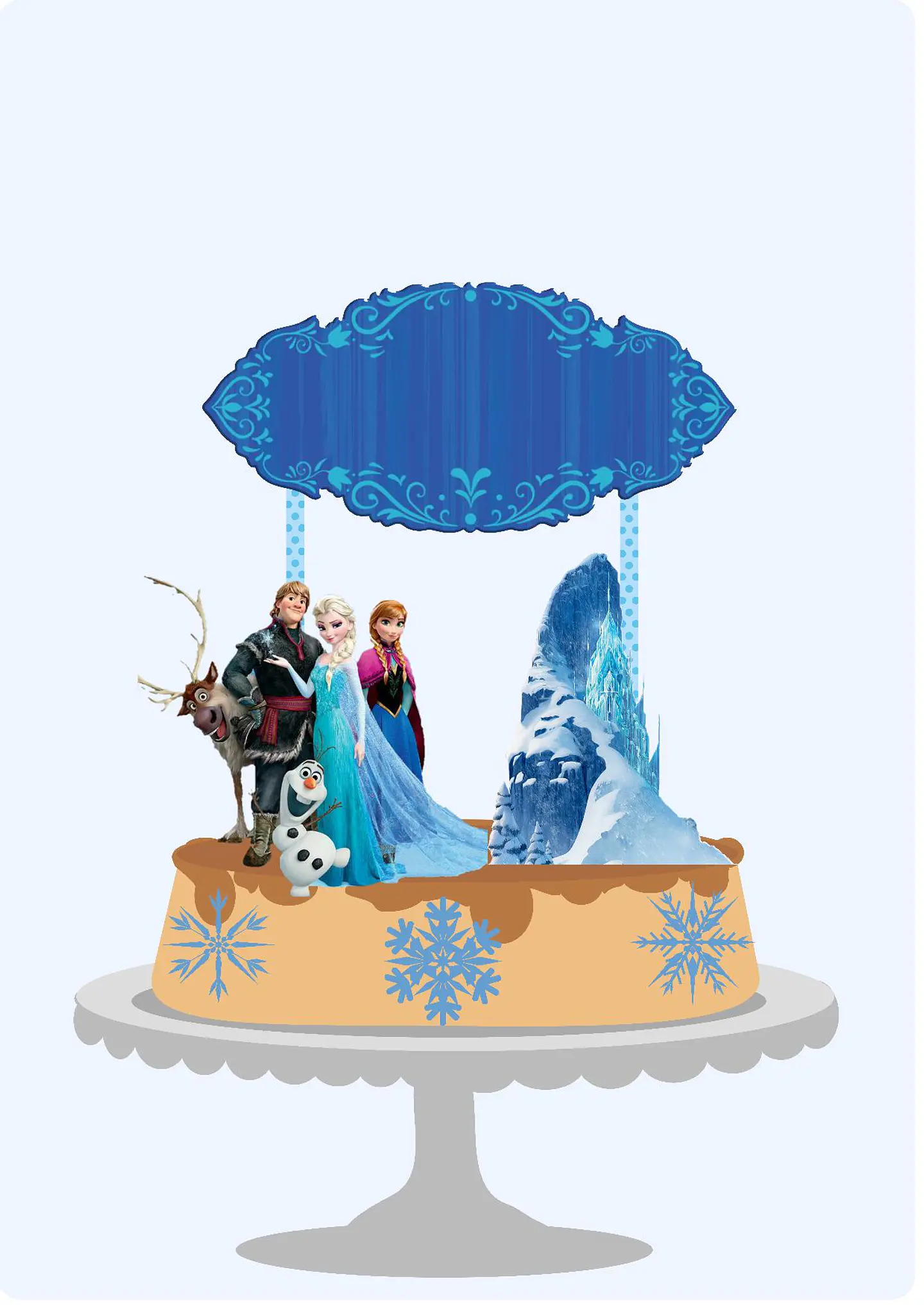 Arquivo de Corte Topo de Bolo Frozen 2 1