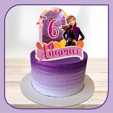 Arquivo de Corte Topo de Bolo Frozen Anna 4