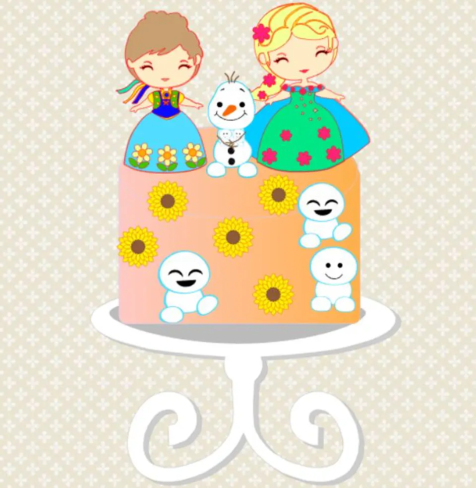 Arquivo de Corte Topo de Bolo Frozen Fever 3 1