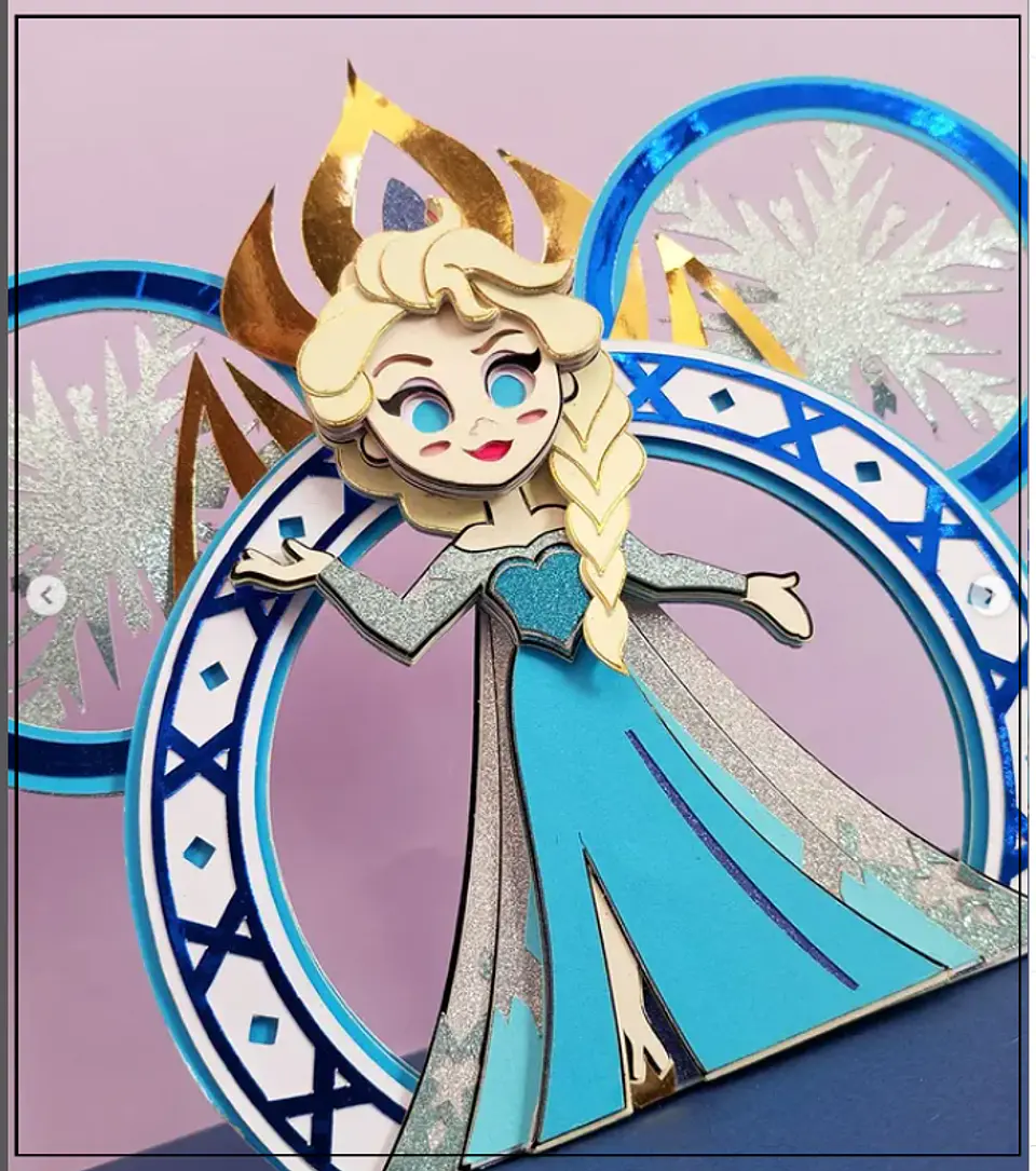 Arquivo de Corte Topo de Bolo Frozen Elsa 21 1