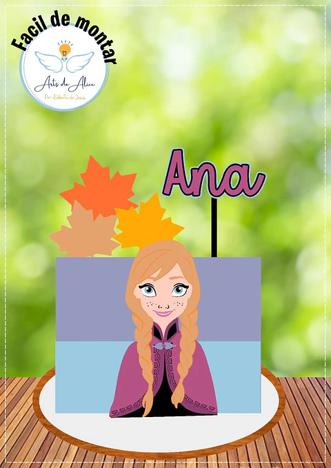 Arquivo de Corte Topo de Bolo Frozen Anna 2
