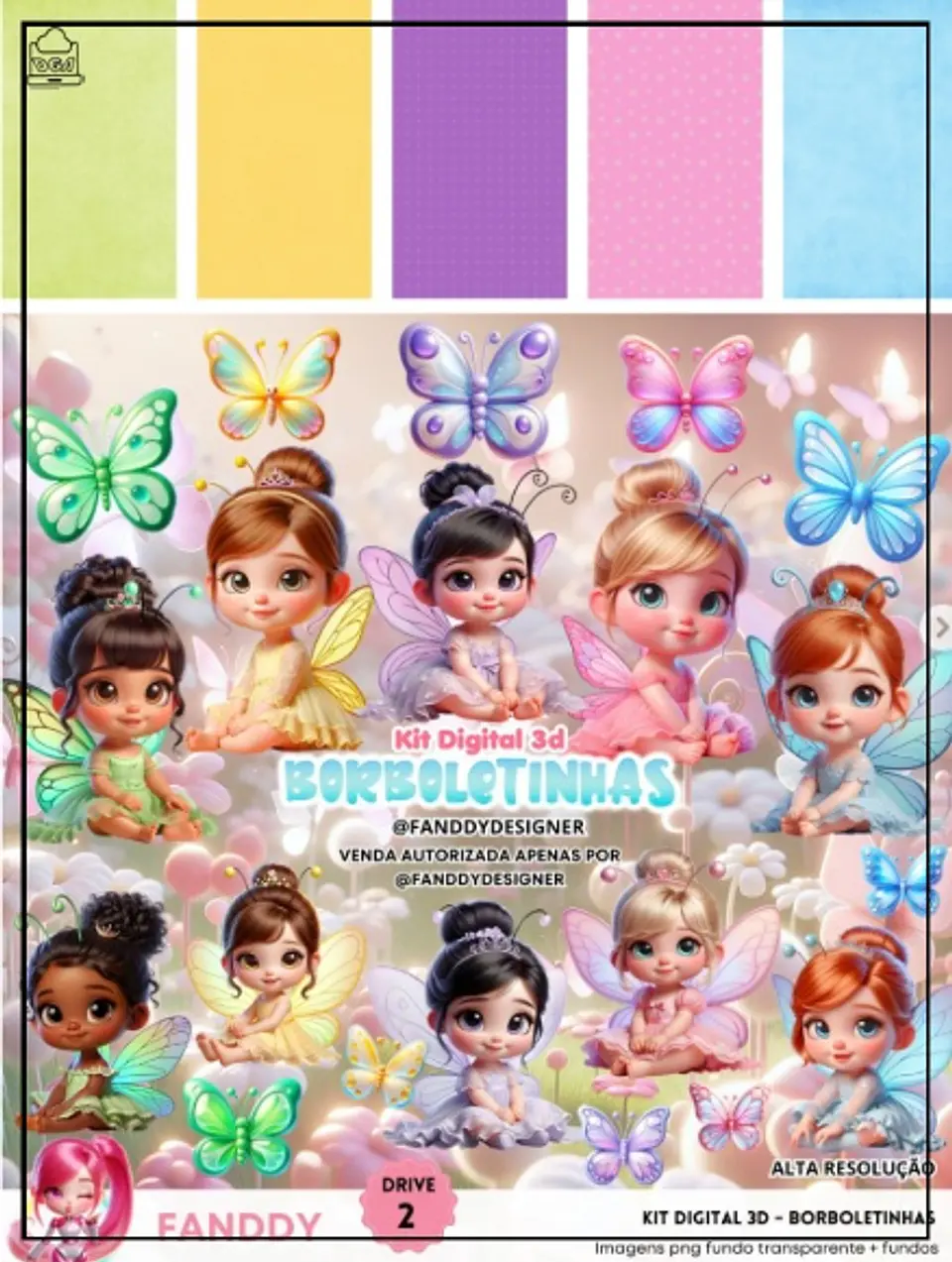 Kit Digital Borboletinhas Mascote 52 1