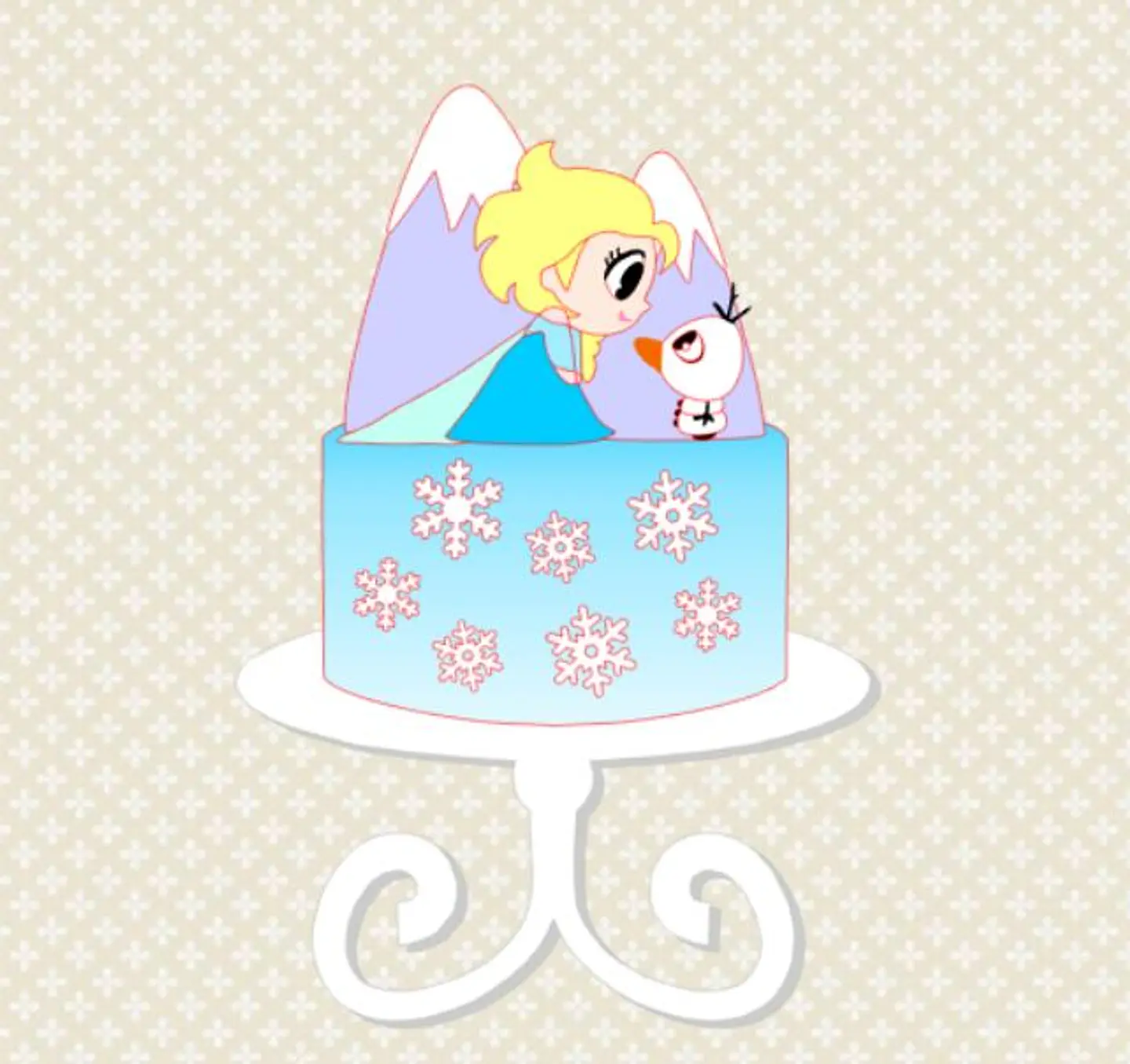 Arquivo de Corte Topo de Bolo Frozen Elsa 12 1