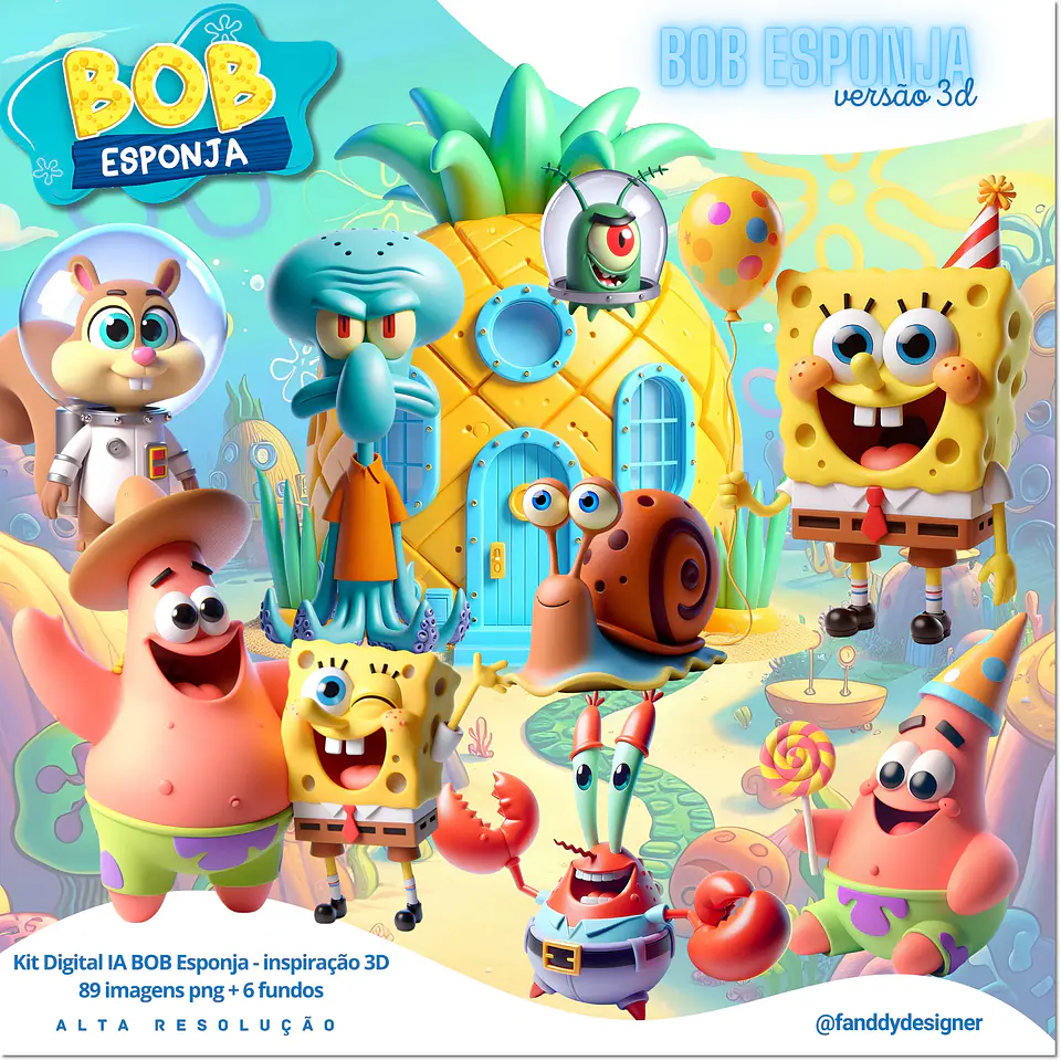 Kit Digital Bob Esponja 44 1
