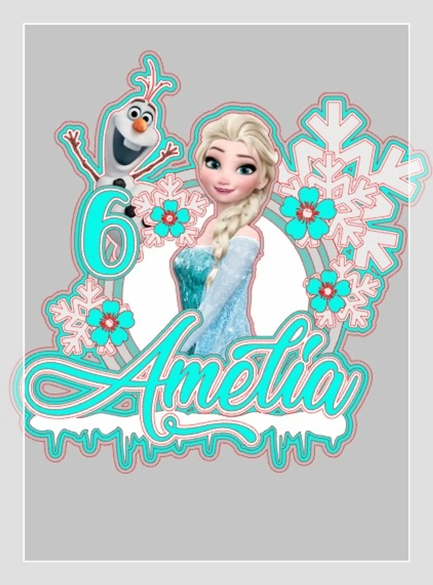Arquivo de Corte Topo de Bolo Frozen Elsa 9 1