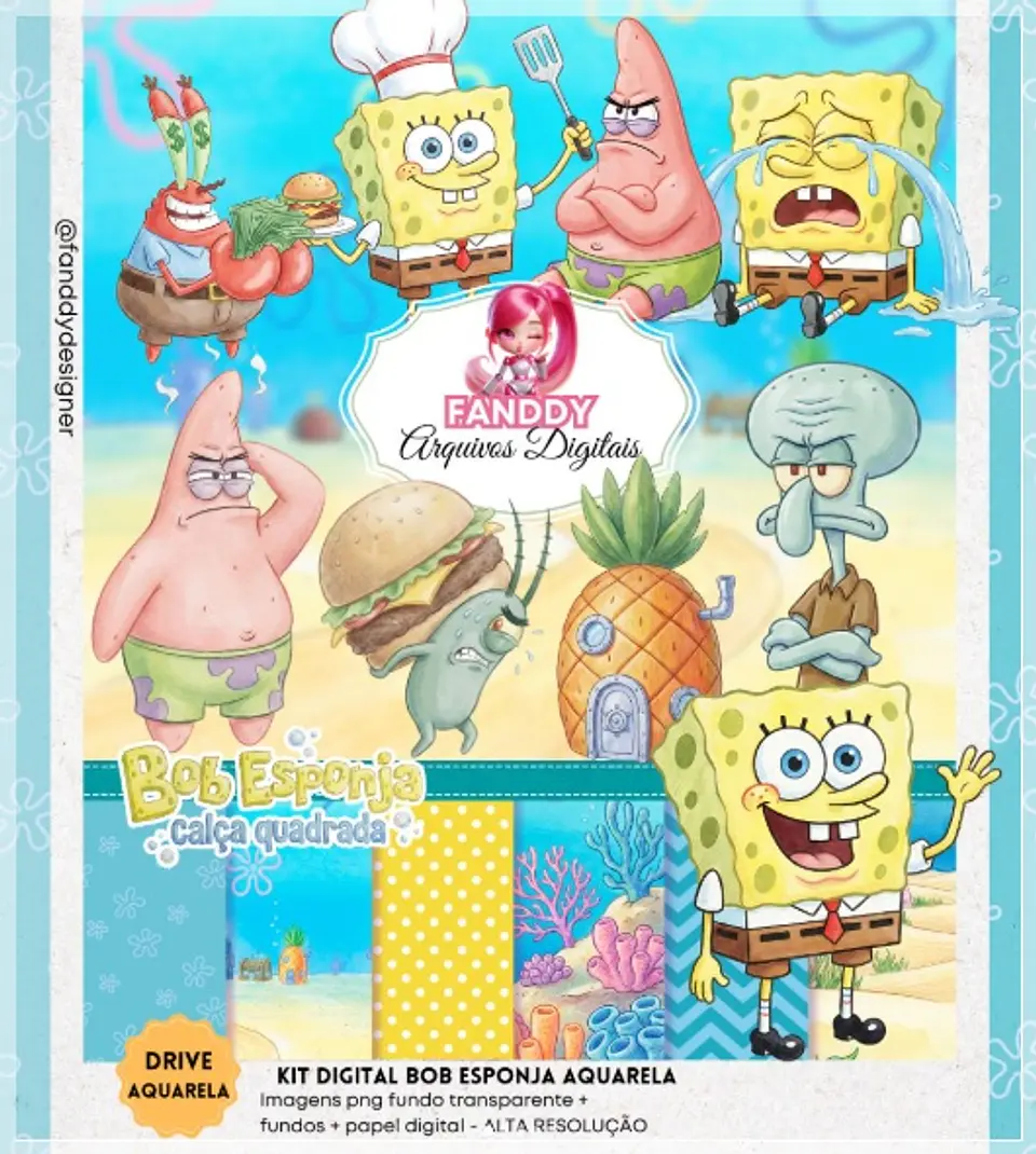 Kit Digital Bob Esponha Aquarela 43 1