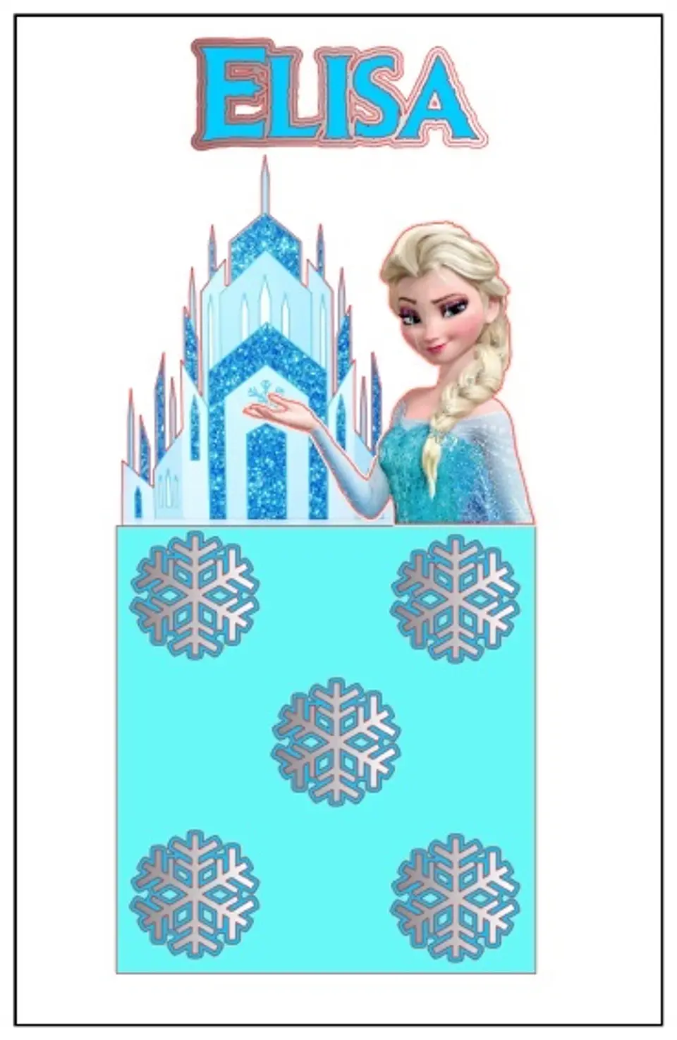 Arquivo de Corte Topo de Bolo Frozen Elsa 7 1