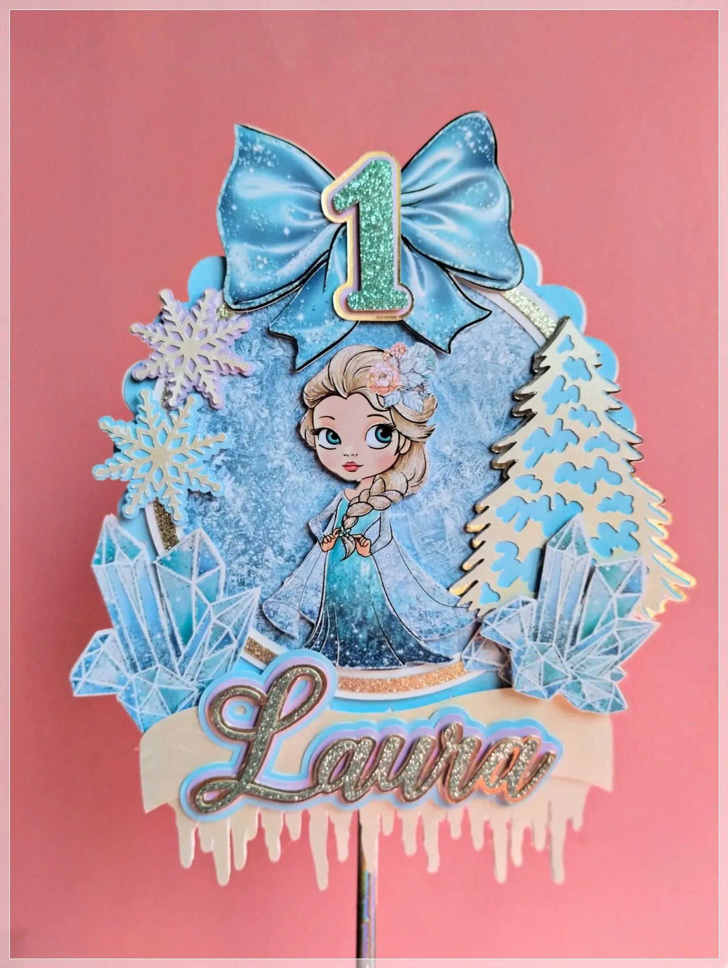 Arquivo de Corte Topo de Bolo Frozen Elsa 6 1