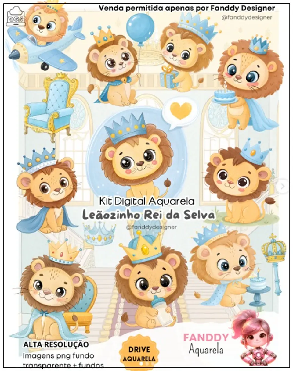 Kit Digital Leãozinho Rei da Selva 182 1