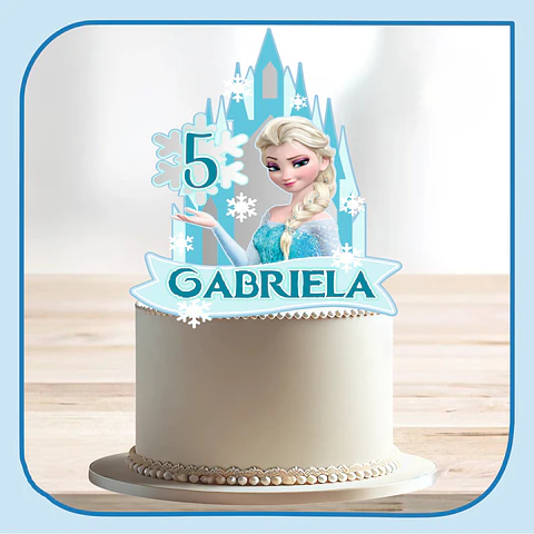 Arquivo de Corte Topo de Bolo Frozen Elsa 20