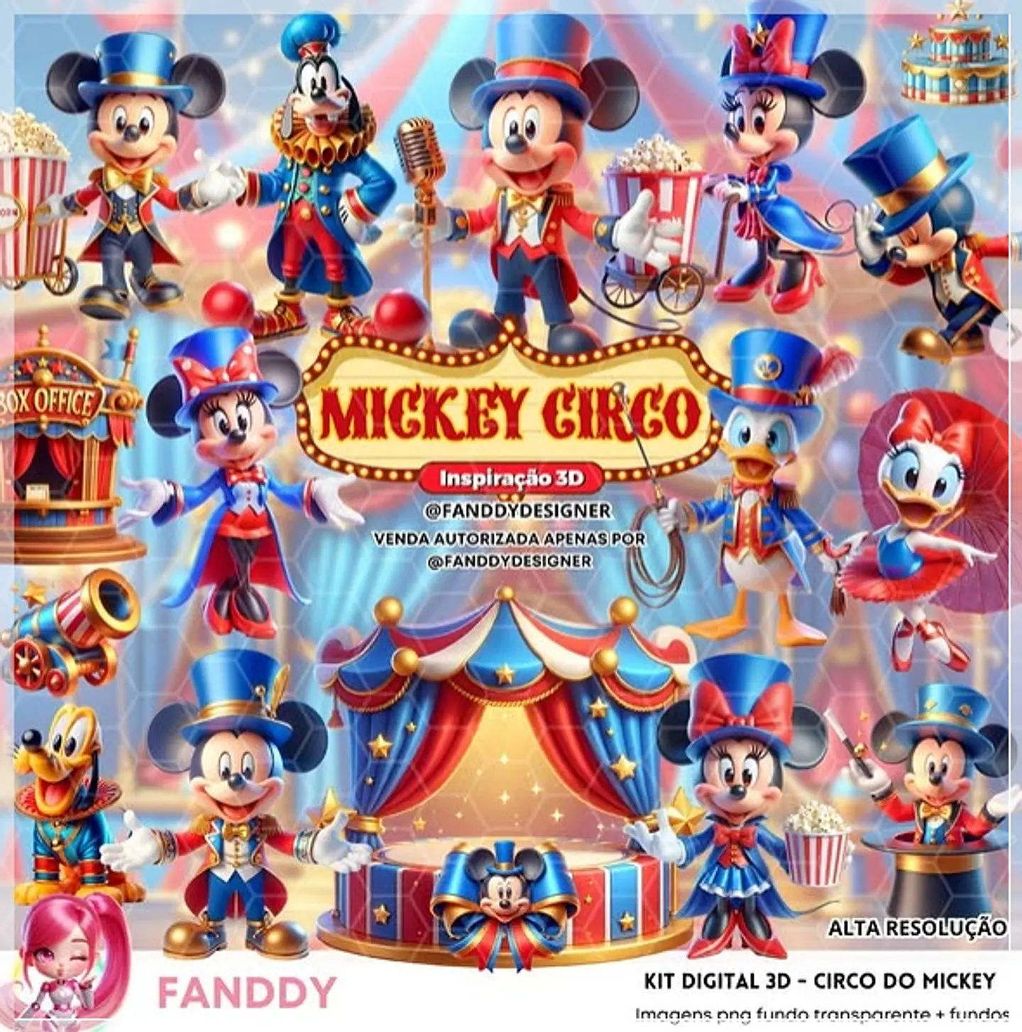 Kit Digital Circo do Mickey 83 1