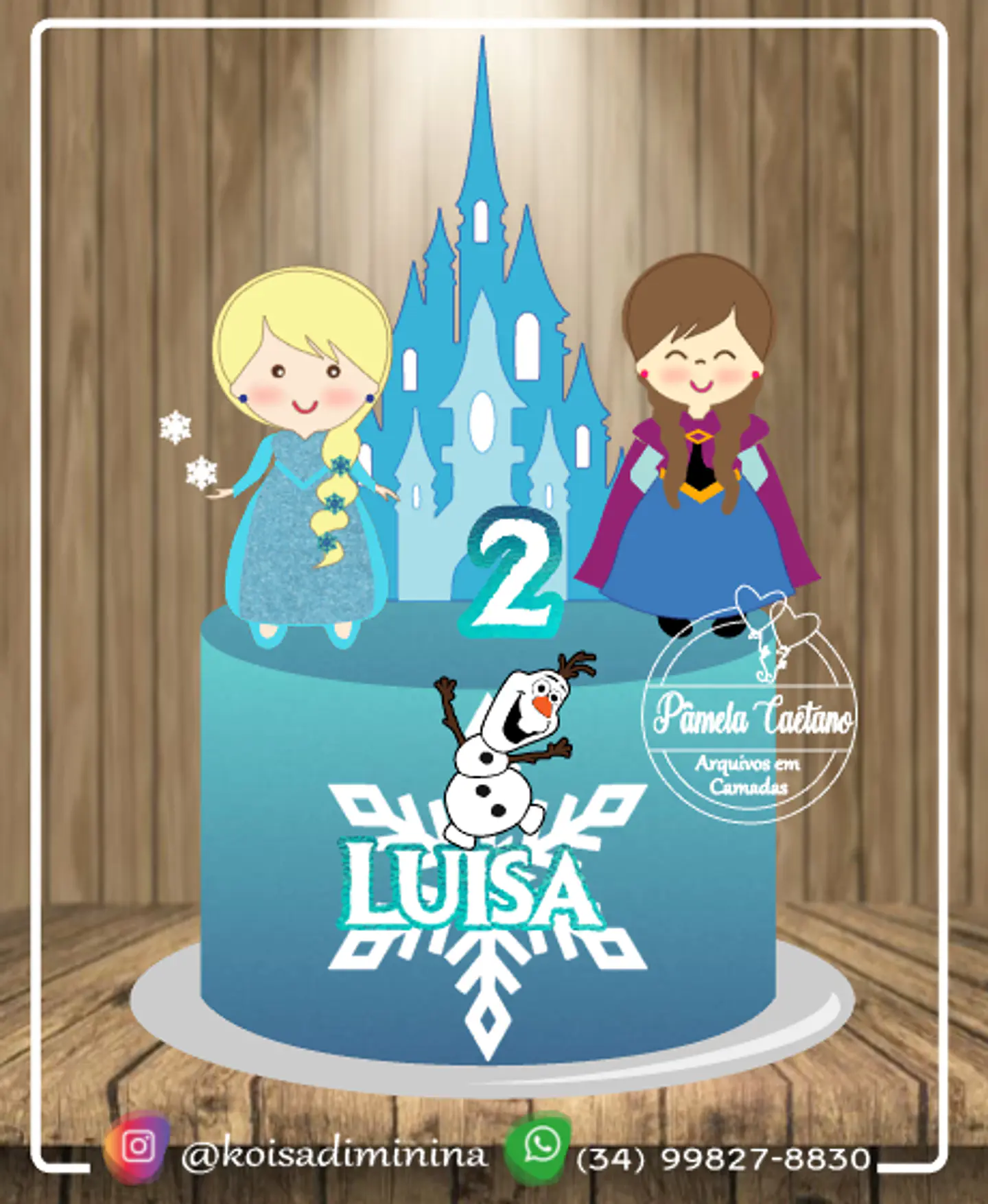 Arquivo de Corte Topo de Bolo Frozen 20 1
