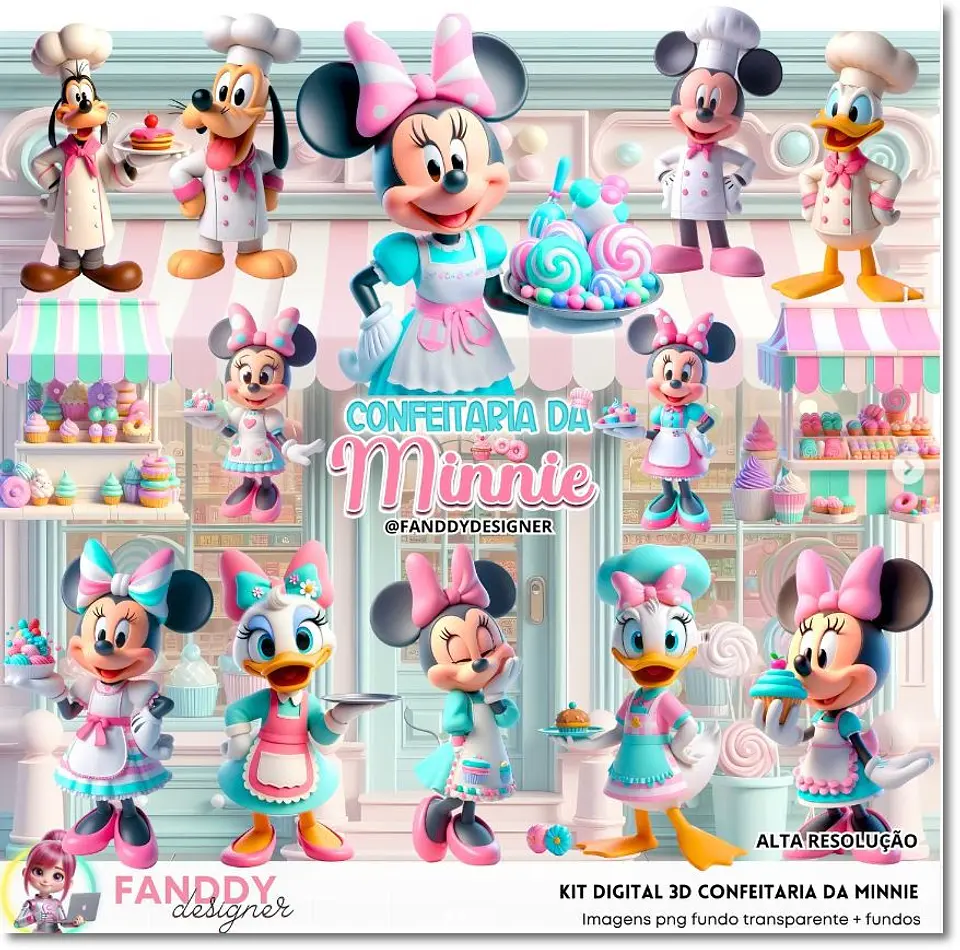 Kit Digital Confeitaria da Minnie 88 1