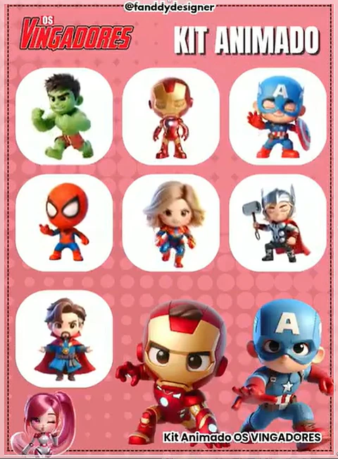 Kit Digital Animado Os Vingadores 23
