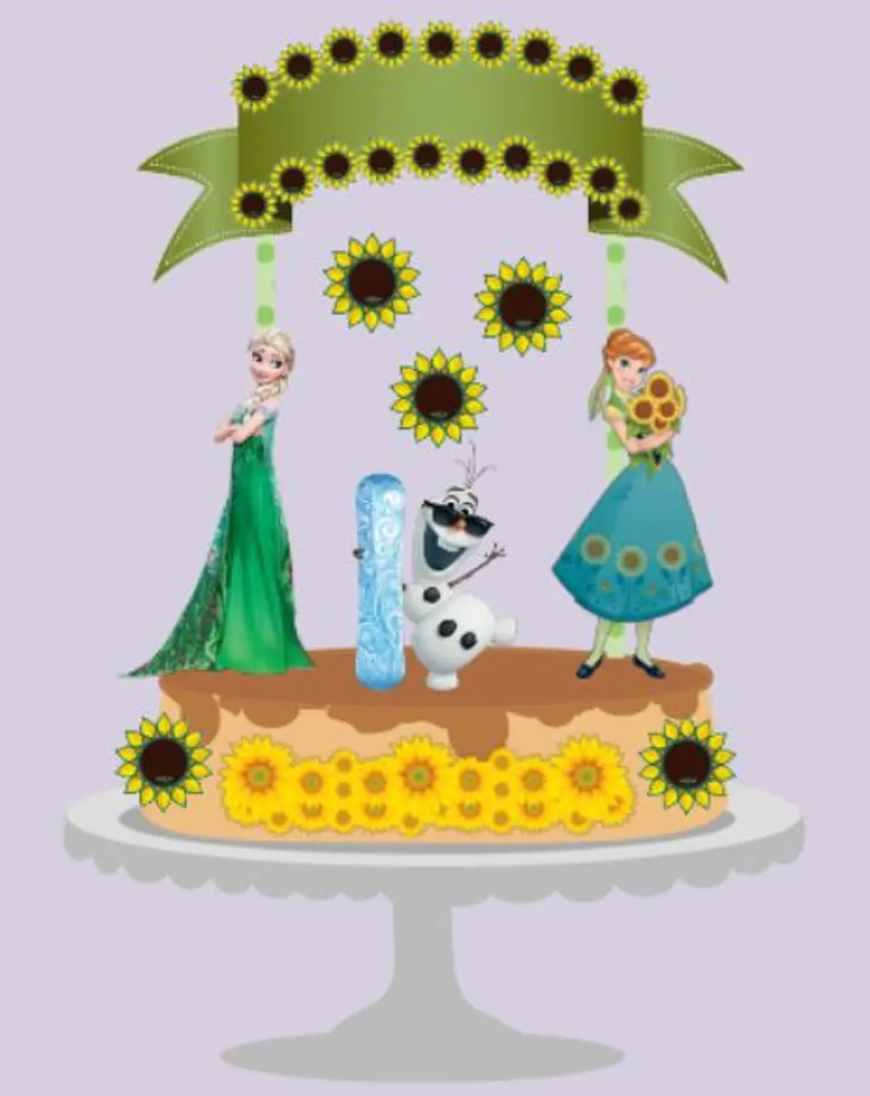 Arquivo de Corte Topo de Bolo Frozen Fever 1 1
