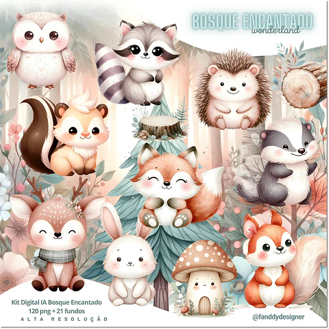 Kit Digital Bosque Encantado 53
