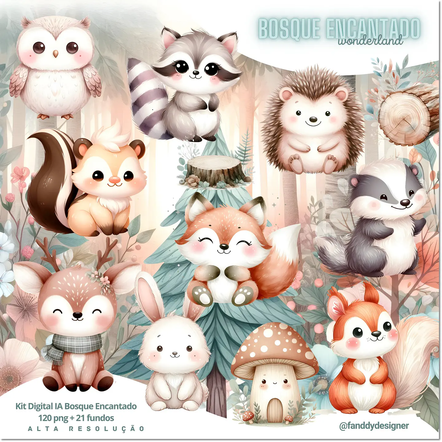 Kit Digital Bosque Encantado 53 1