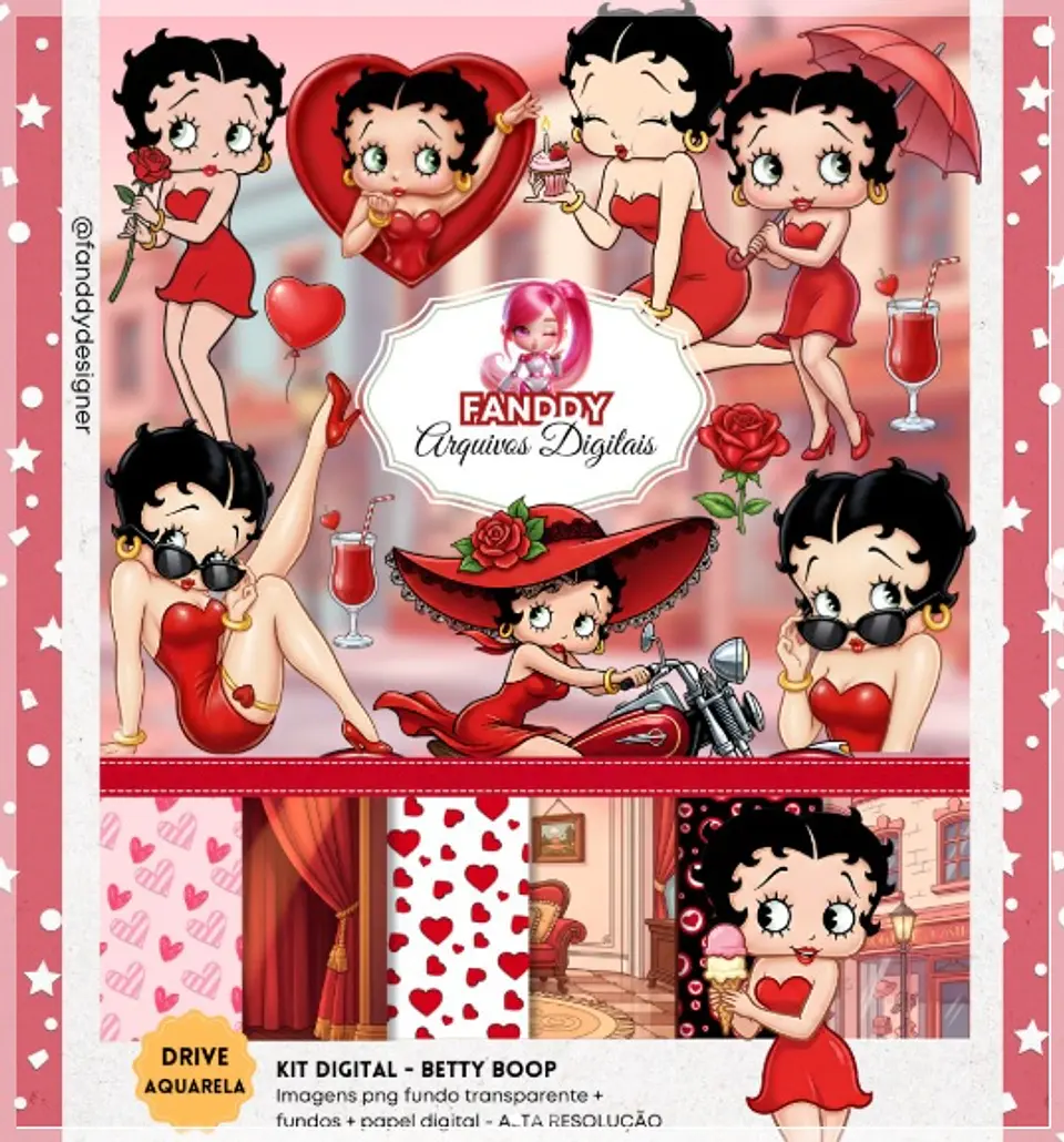 Kit Digital Betty Boop Aquarela 37 1