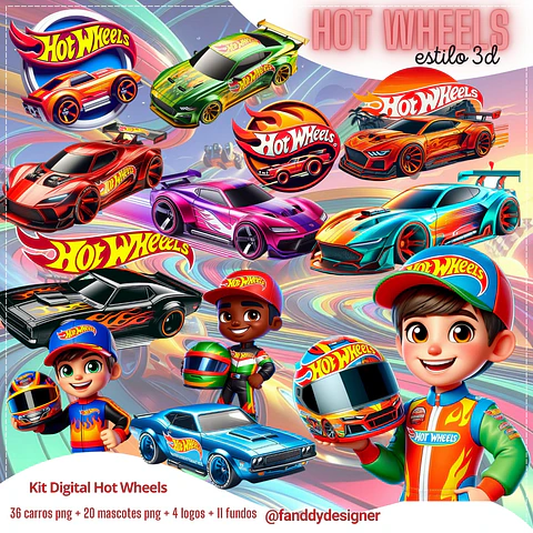 Kit Digital Hot Wheels 168