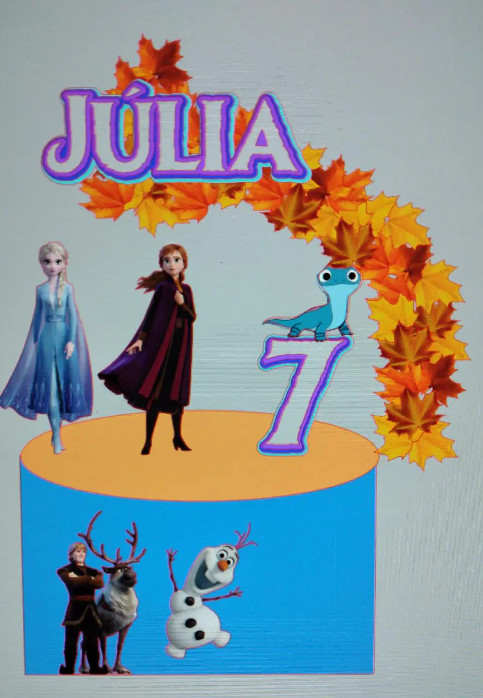 Arquivo de Corte Topo de Bolo Frozen 7 1