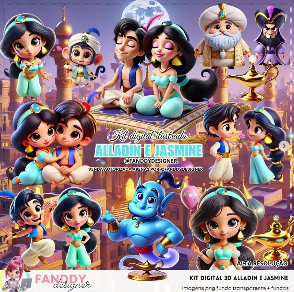 Kit Digital Alladin e Jasmine 15 1
