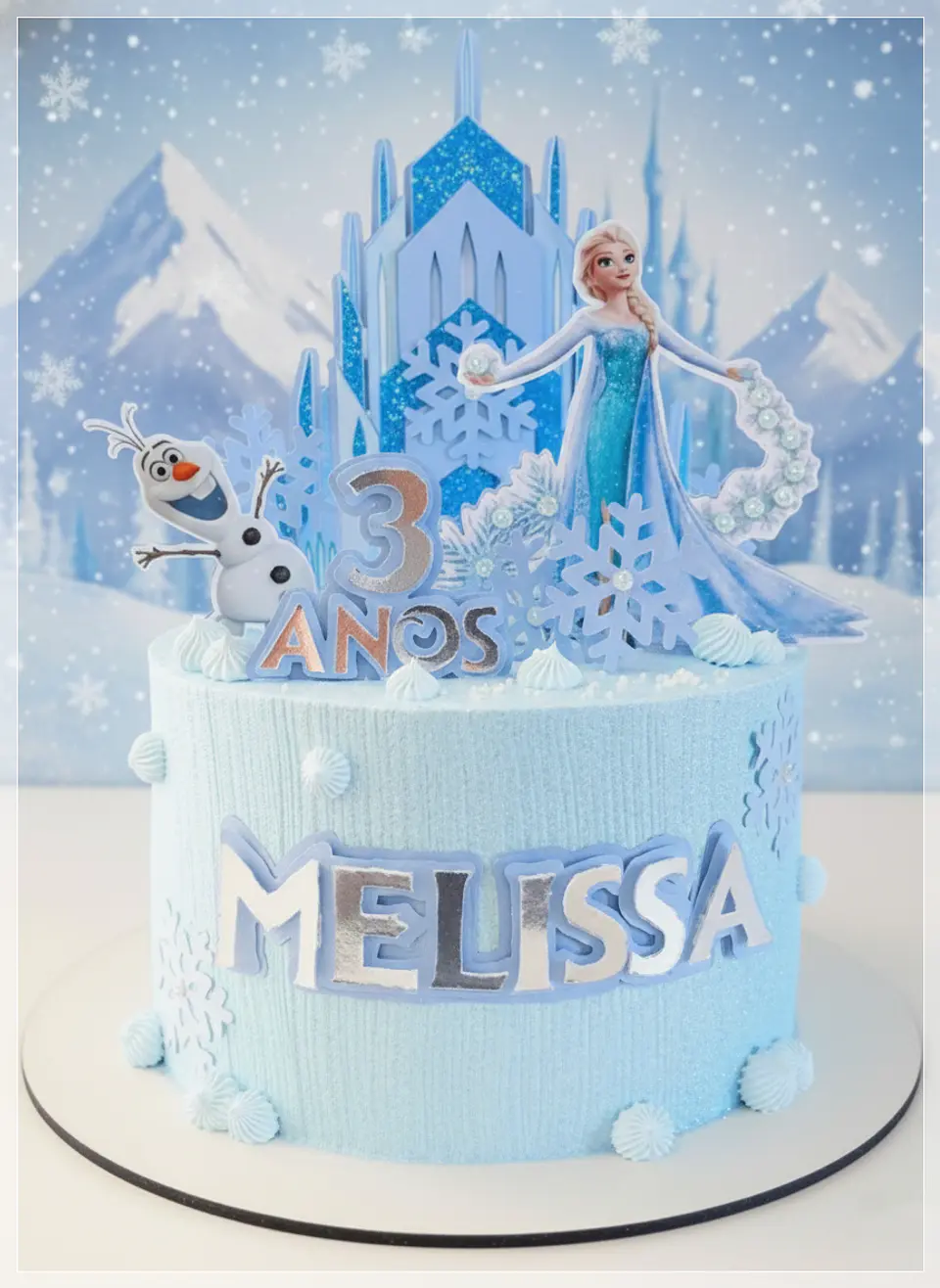 Arquivo de Corte Topo de Bolo Frozen Elsa 24 1