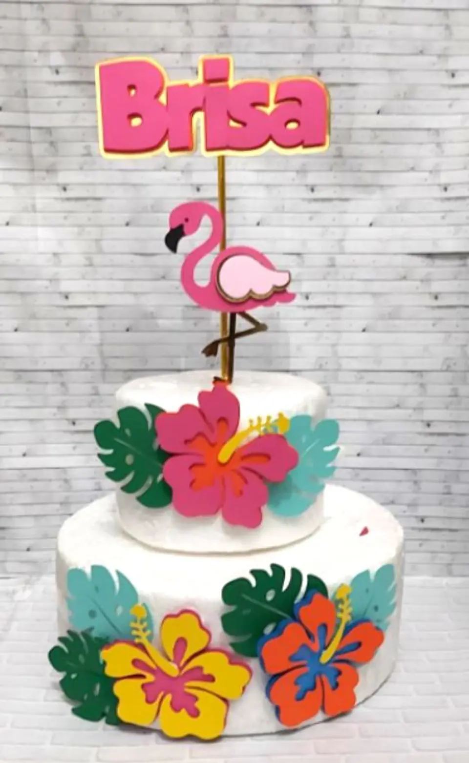 Arquivo de Corte Topo de Bolo Flamingo Tropical 30 1