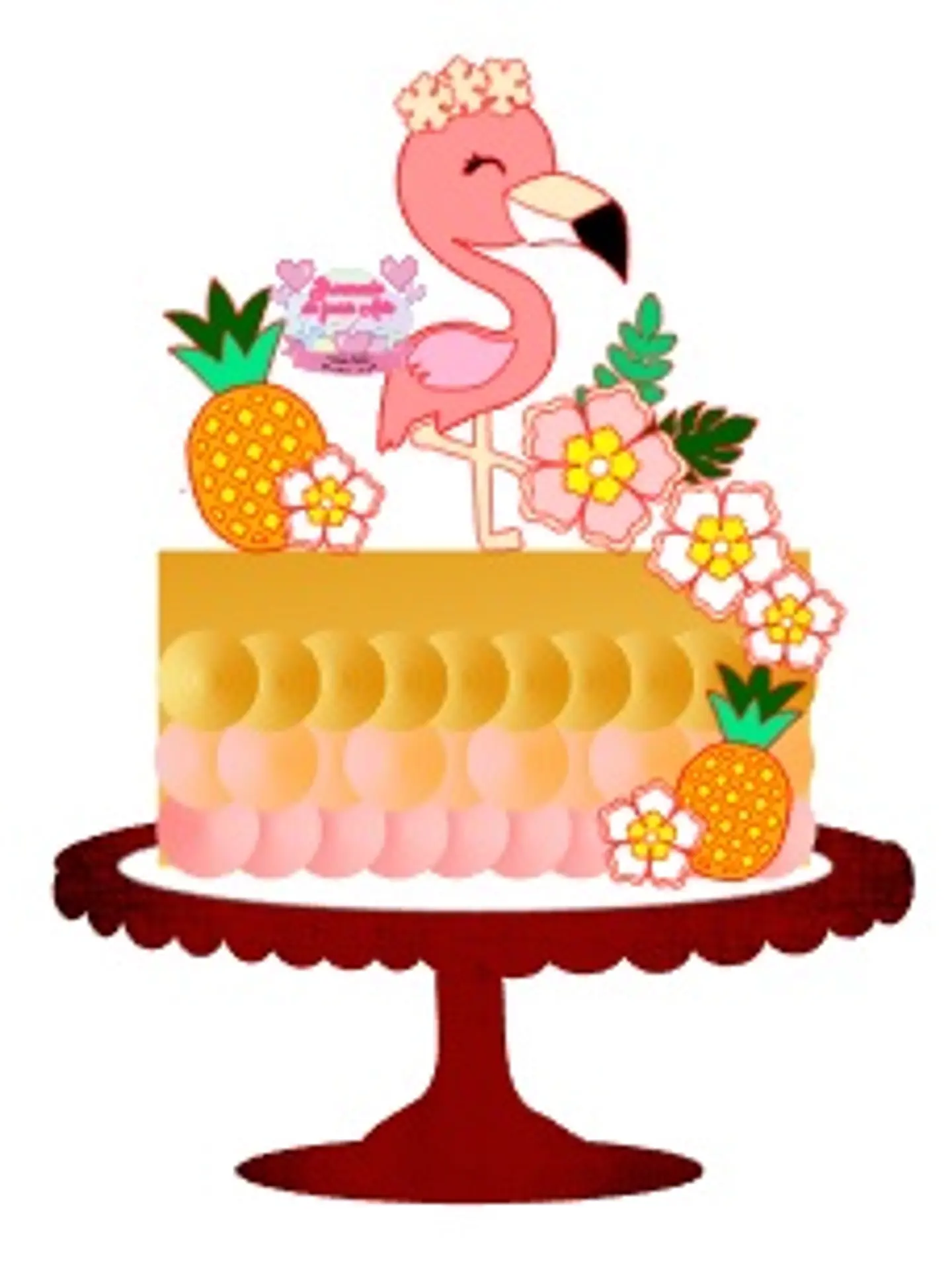 Arquivo de Corte Topo de Bolo Flamingo Tropical 29 1