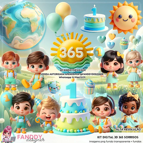 Kit Digital Sorrisos Mascotes 2
