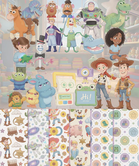 Kit Digital Toy Story 5 Aquarela 15