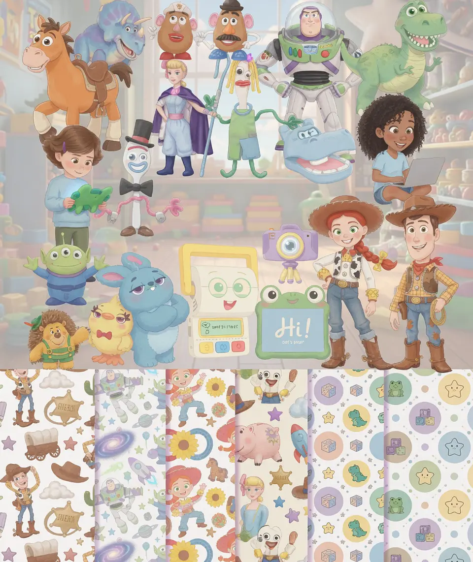 Kit Digital Toy Story 5 Aquarela 15 1