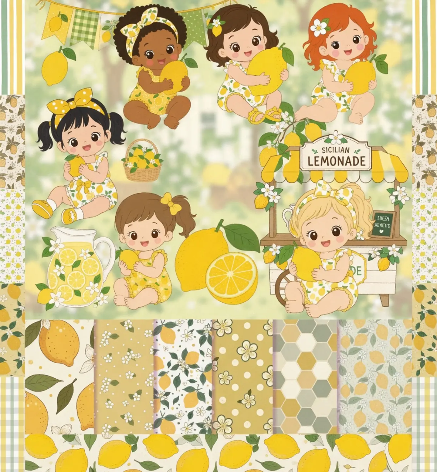 Kit Digital Limão Siciliano Ilustrado 1