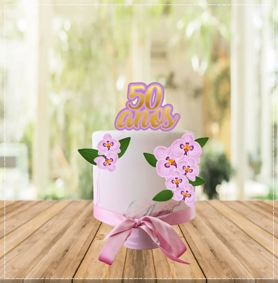 Arquivo de Corte Topo de Bolo Flores Floral 58 1